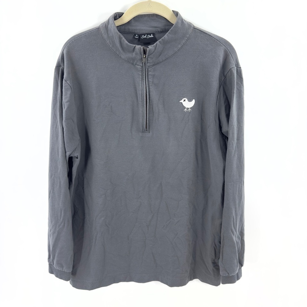 Bad Birdie Quarter Zip Pullover Mens Medium Performance Golf Casual Preppy